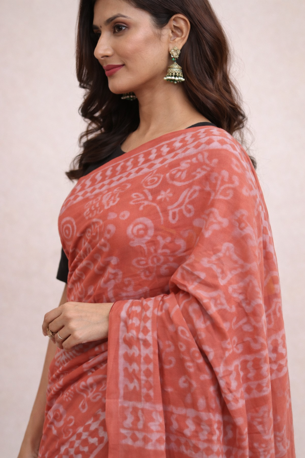 Rajwadi Hand Block Saree