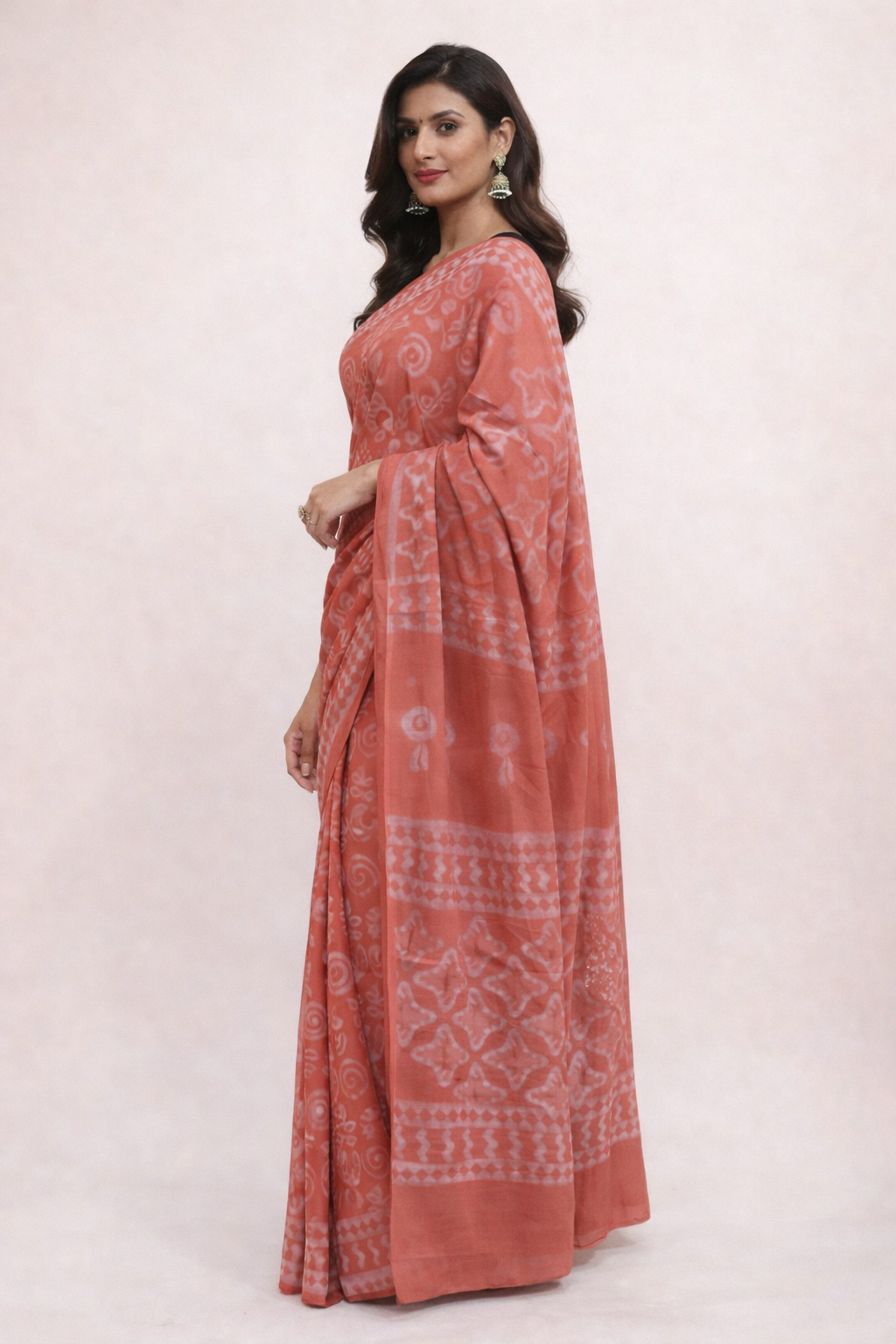 Rajwadi Hand Block Saree