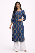 Indigo Buta Long Kurti