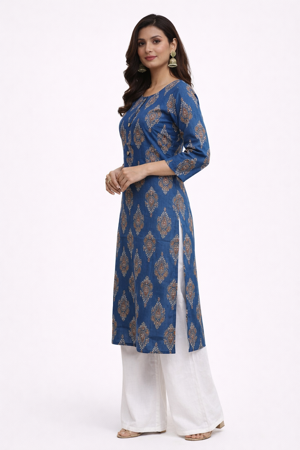 Indigo Buta Long Kurti