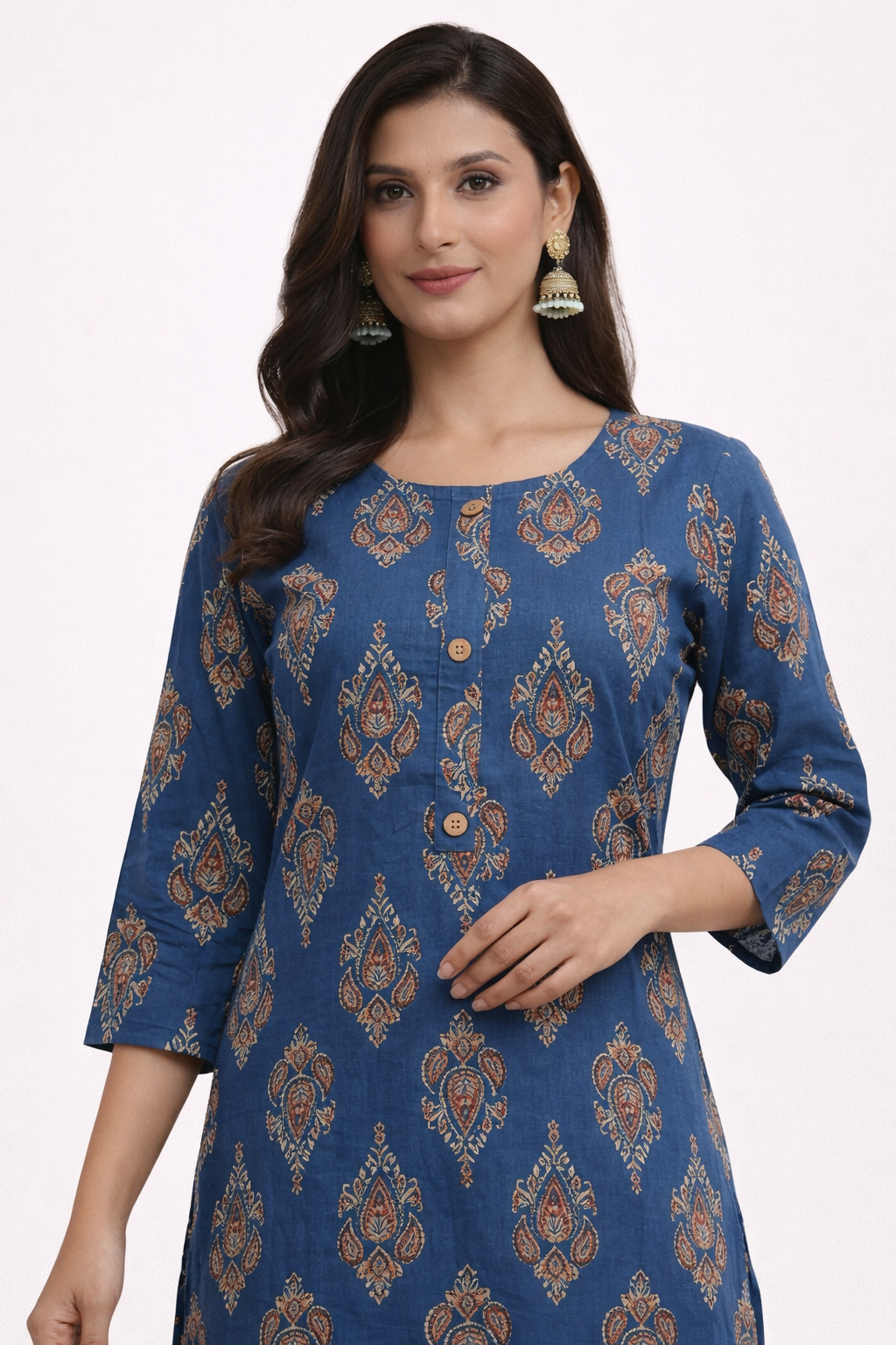 Indigo Buta Long Kurti