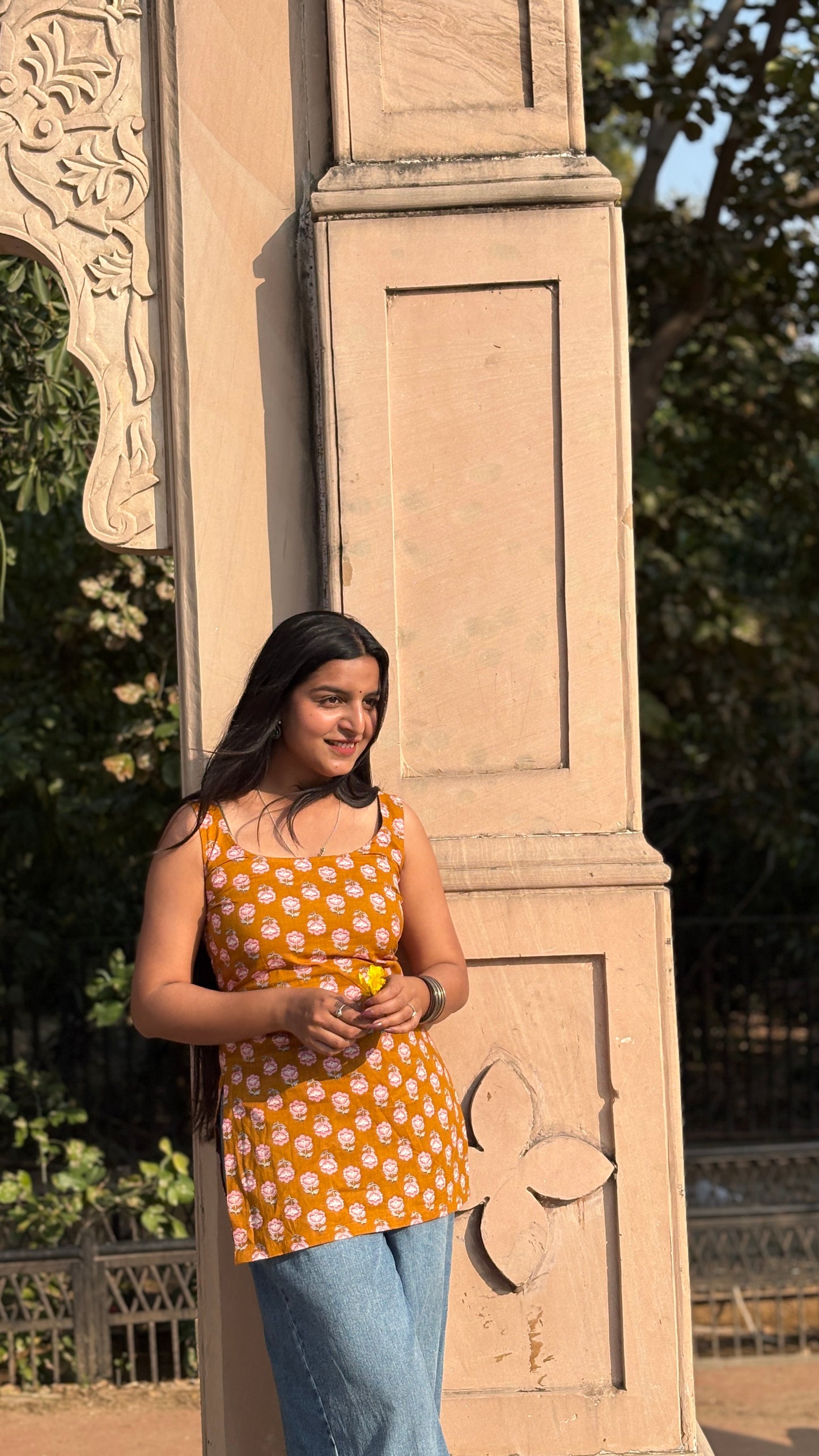 AMBER BLOOM COTTON KURTI