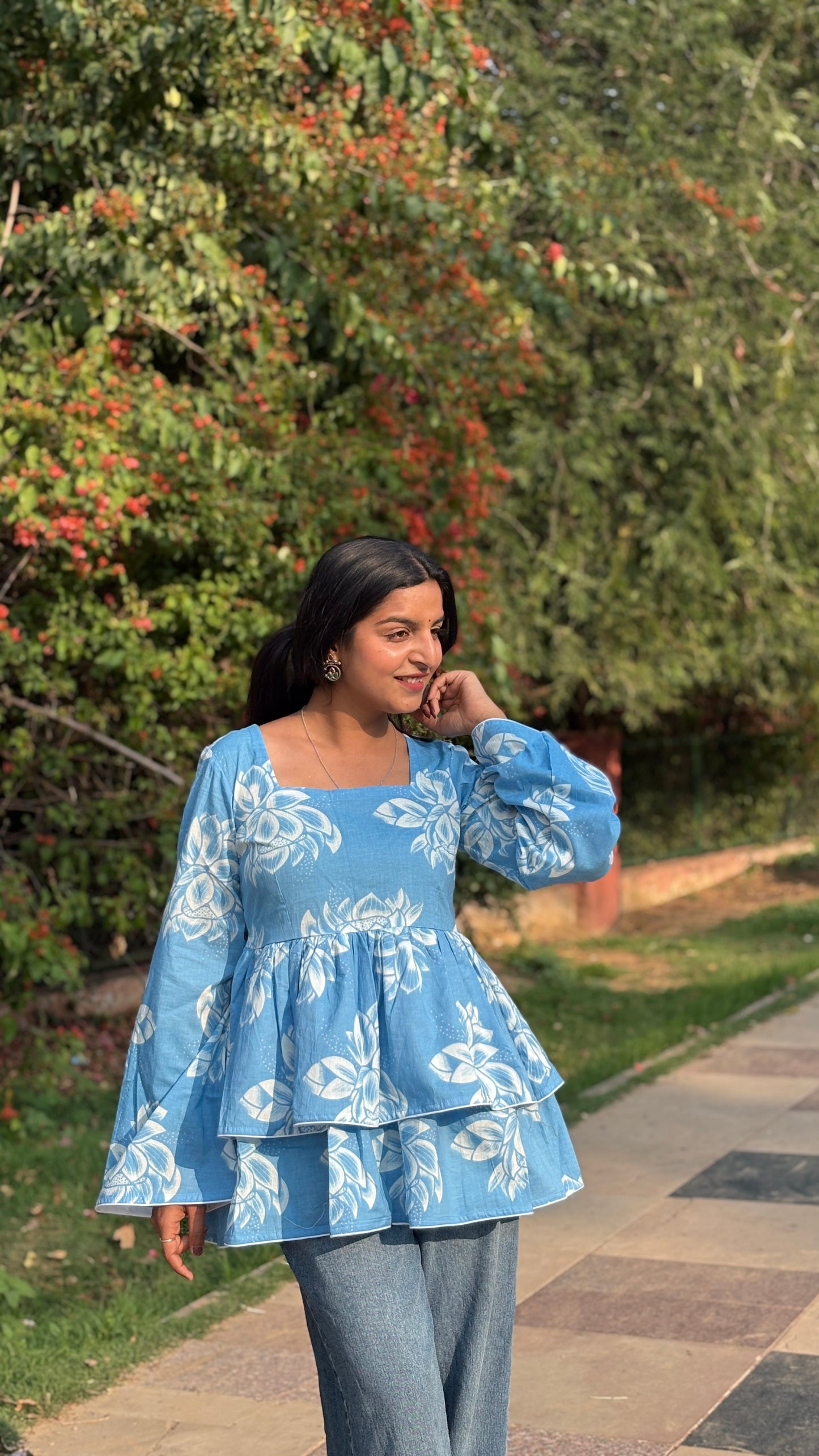 sky garden floral kurti