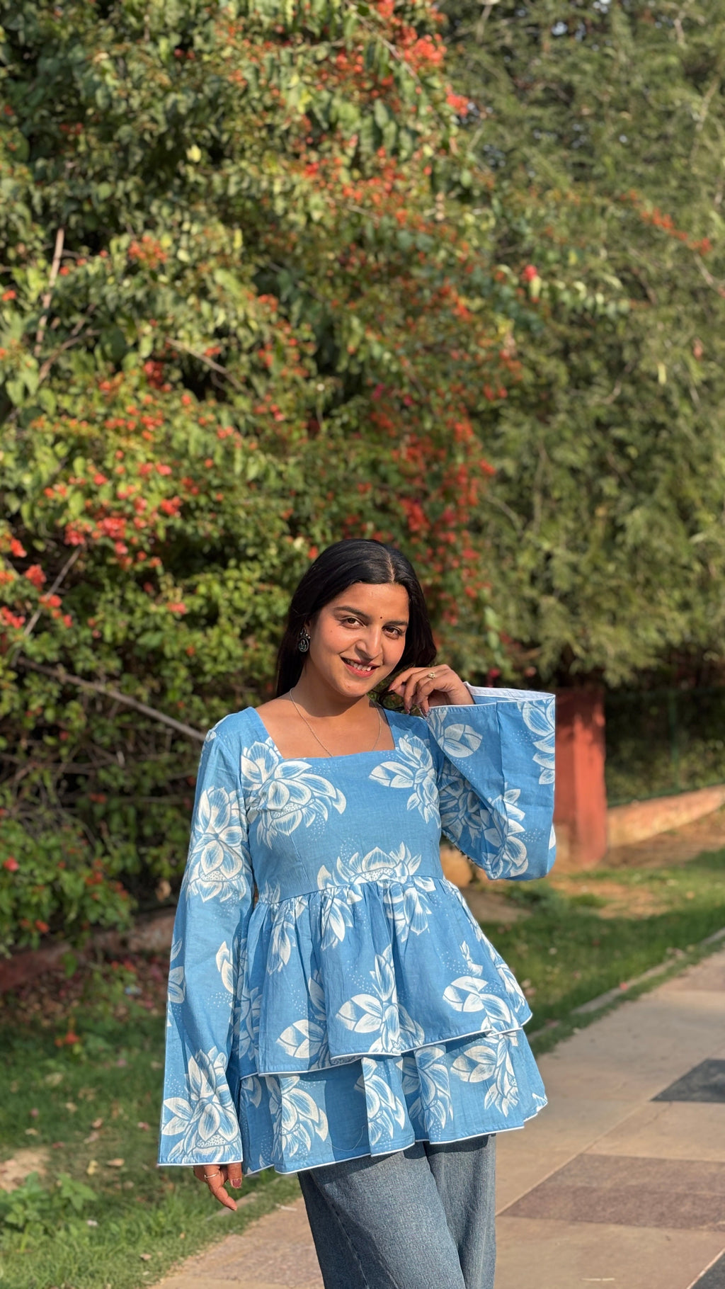 Sky Garden Floral Kurti