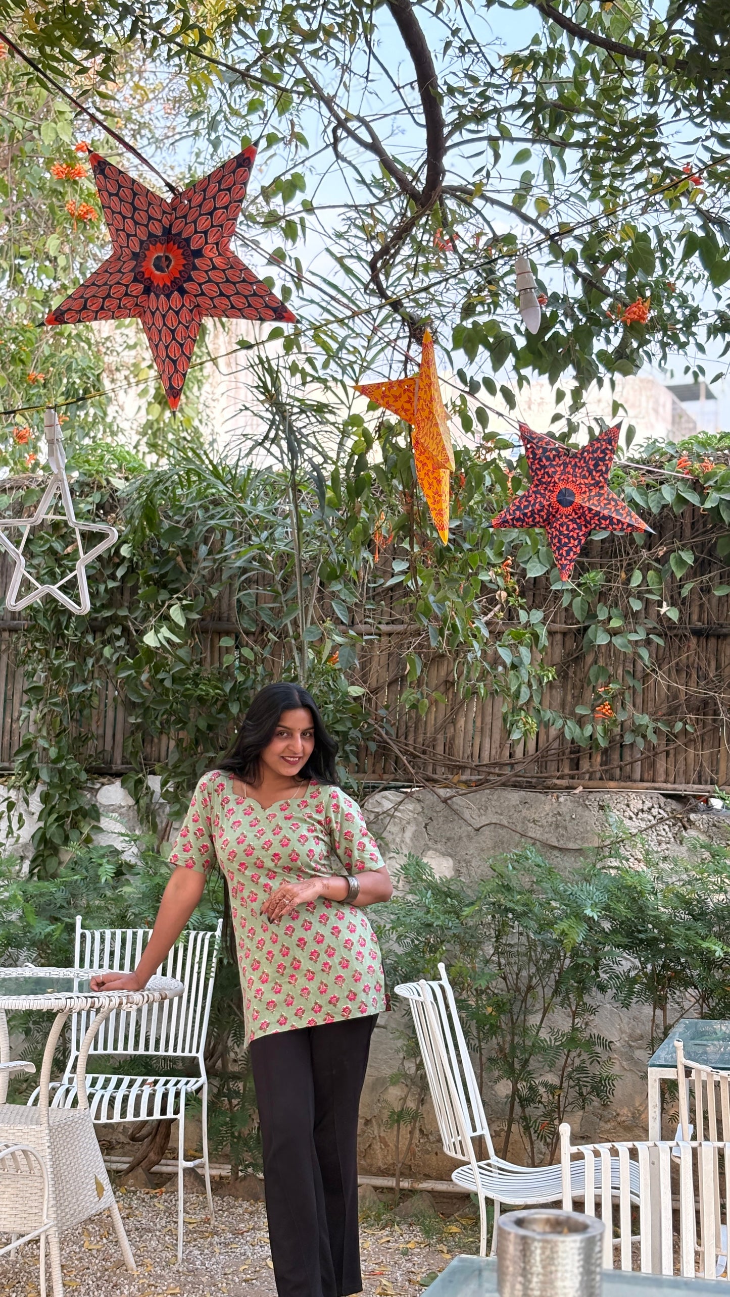 BLUSH BLOOM GREEN KURTI