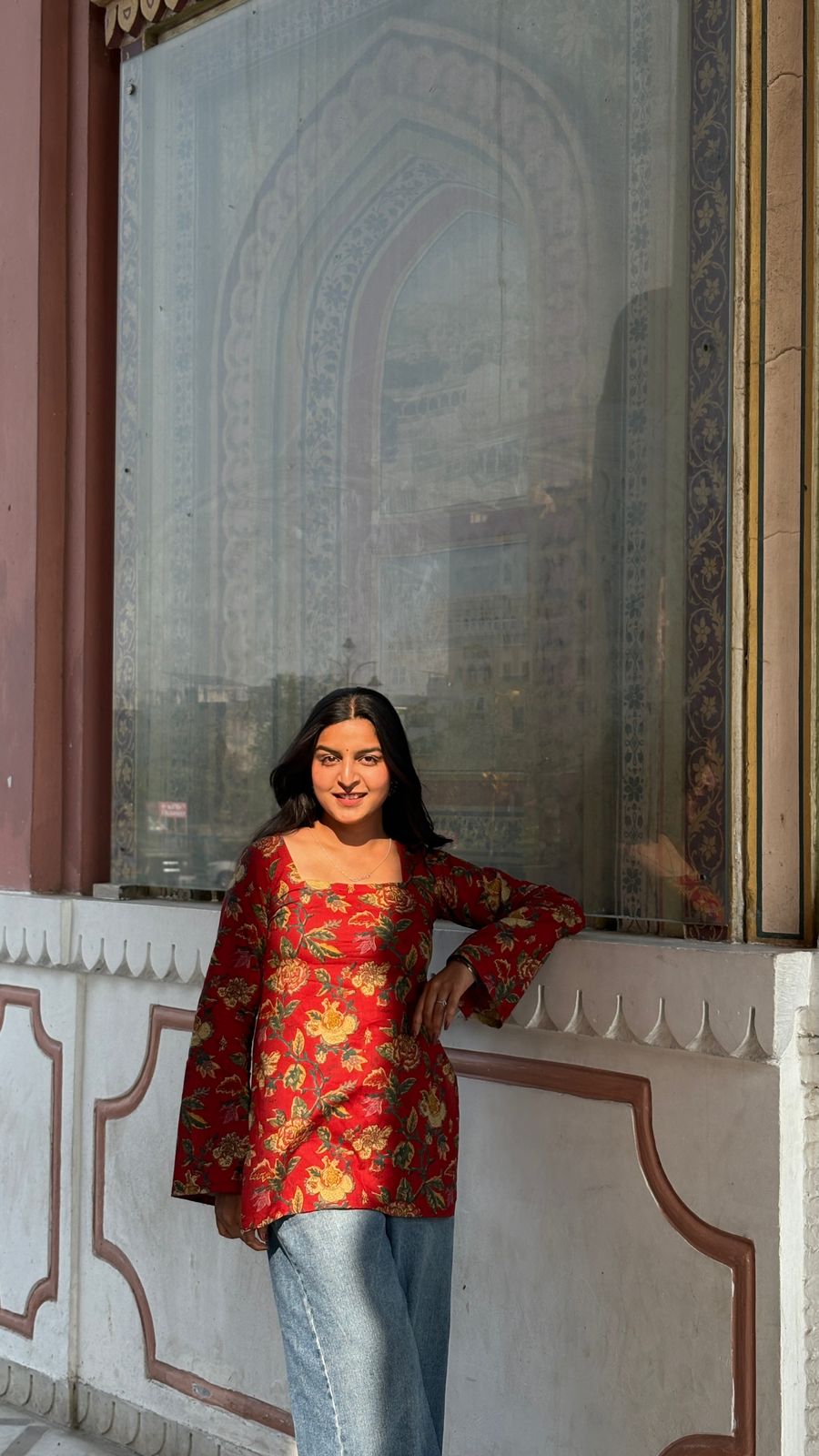 Heritage Rose print kurti