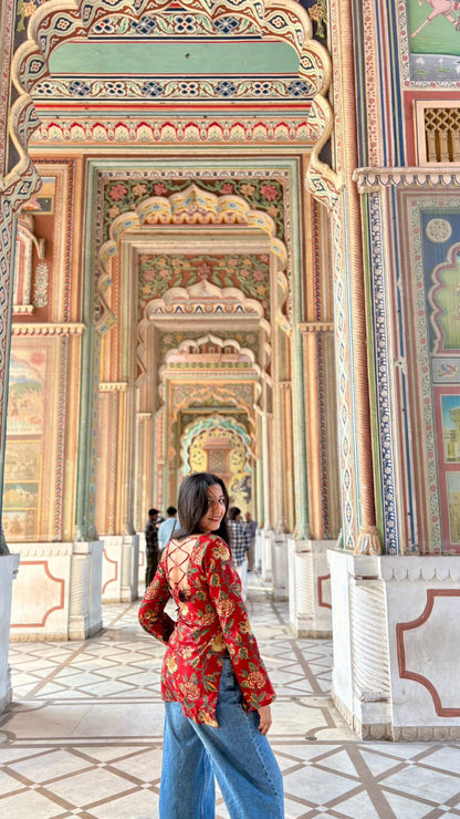 Heritage Rose print kurti