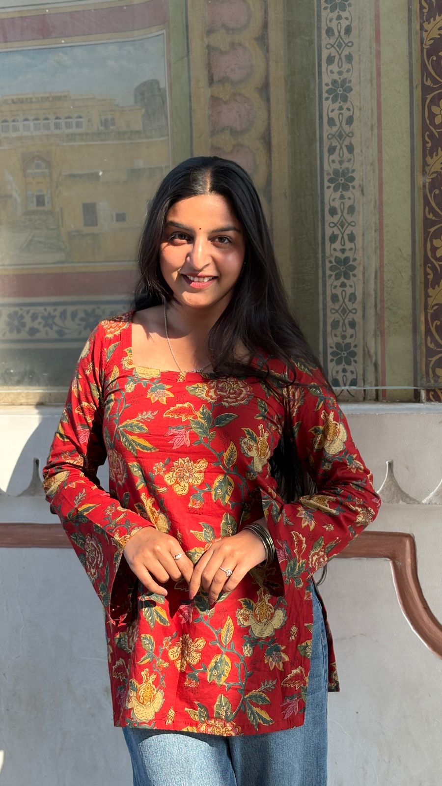 Heritage Rose print kurti